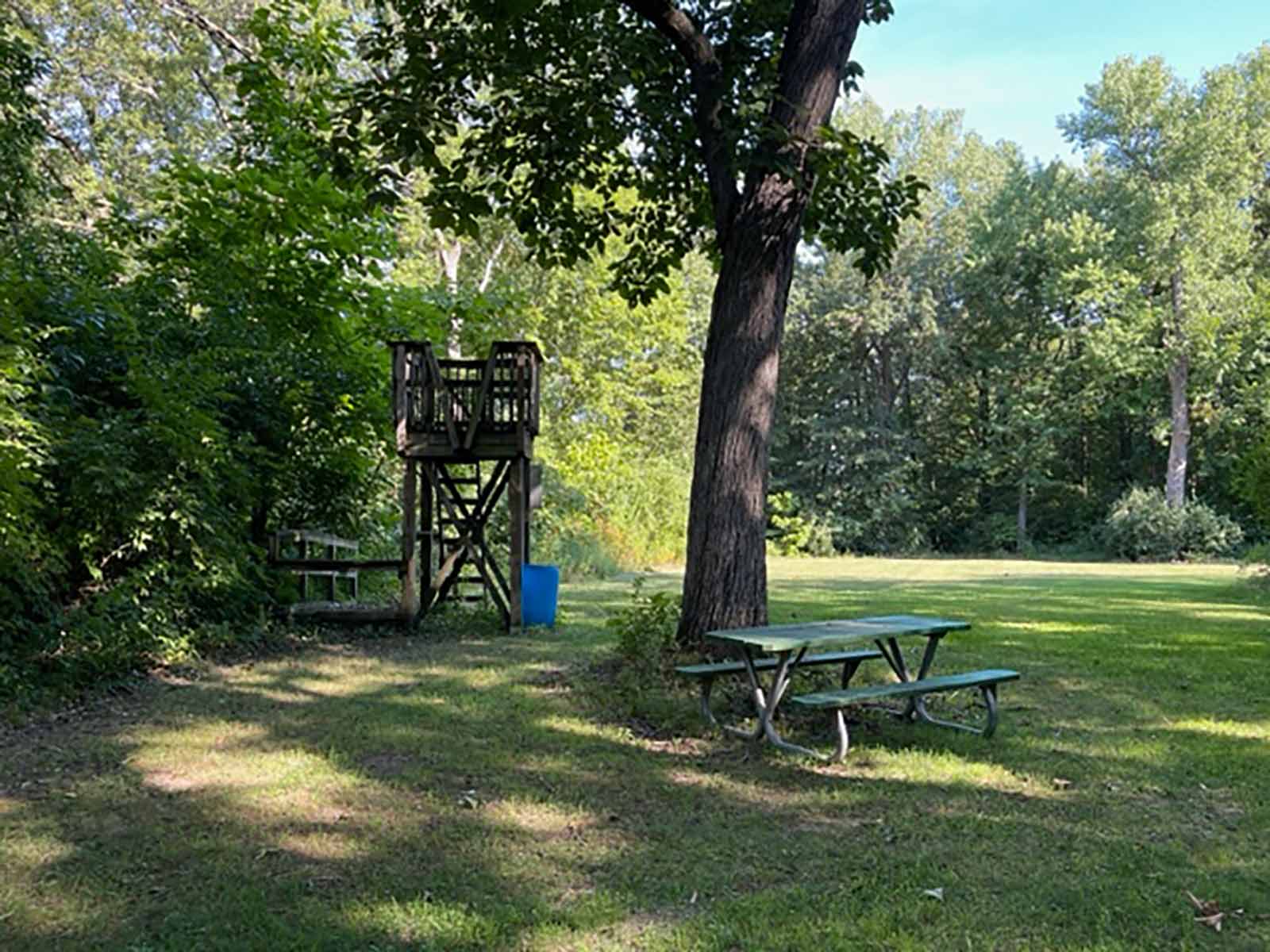 raised platform at archery range