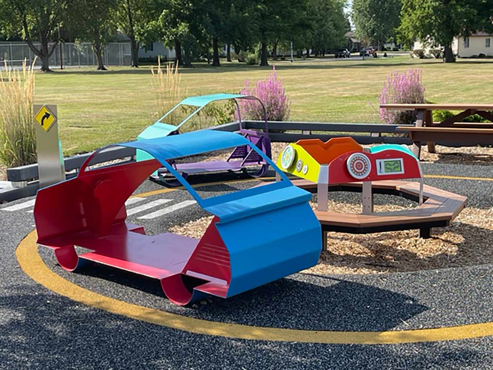 view three of playground equipment at Davis Park