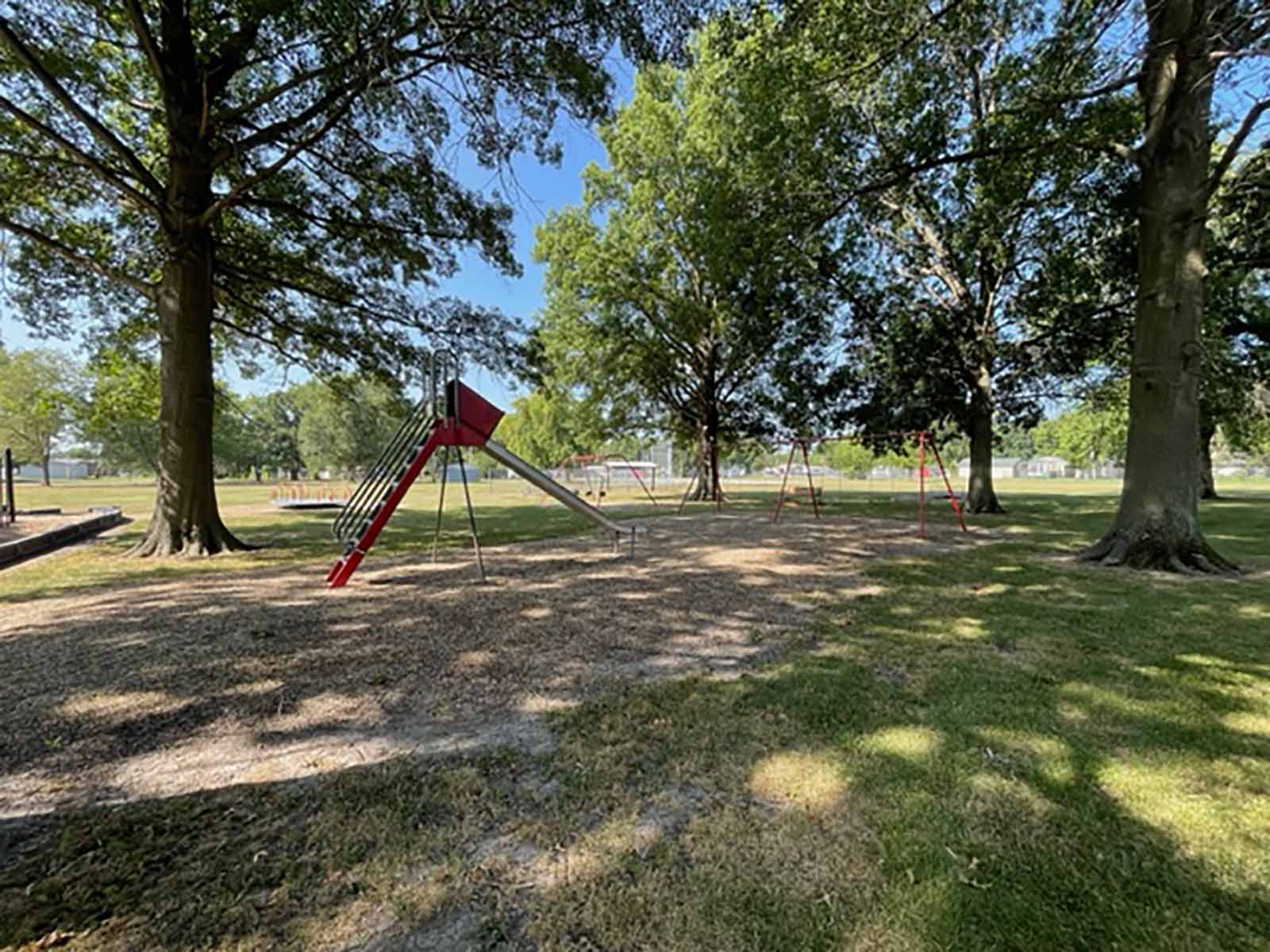 a slide on the playground at Echlin Park