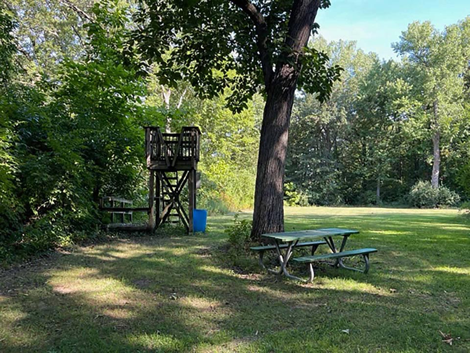 raised platform at the archery range