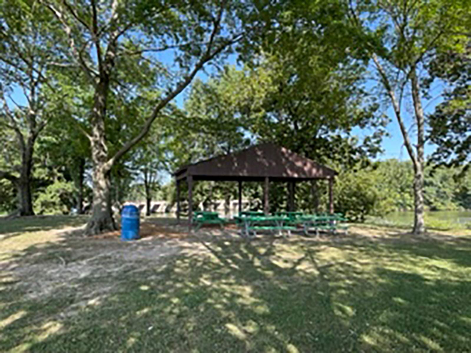 a pavilion at Walton Park