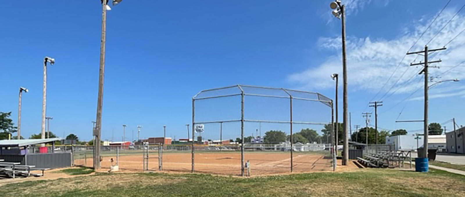 view from the back stop at Schalk Field